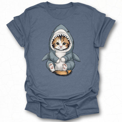 Cute Kitten in Shark Costume Graphic Tee product