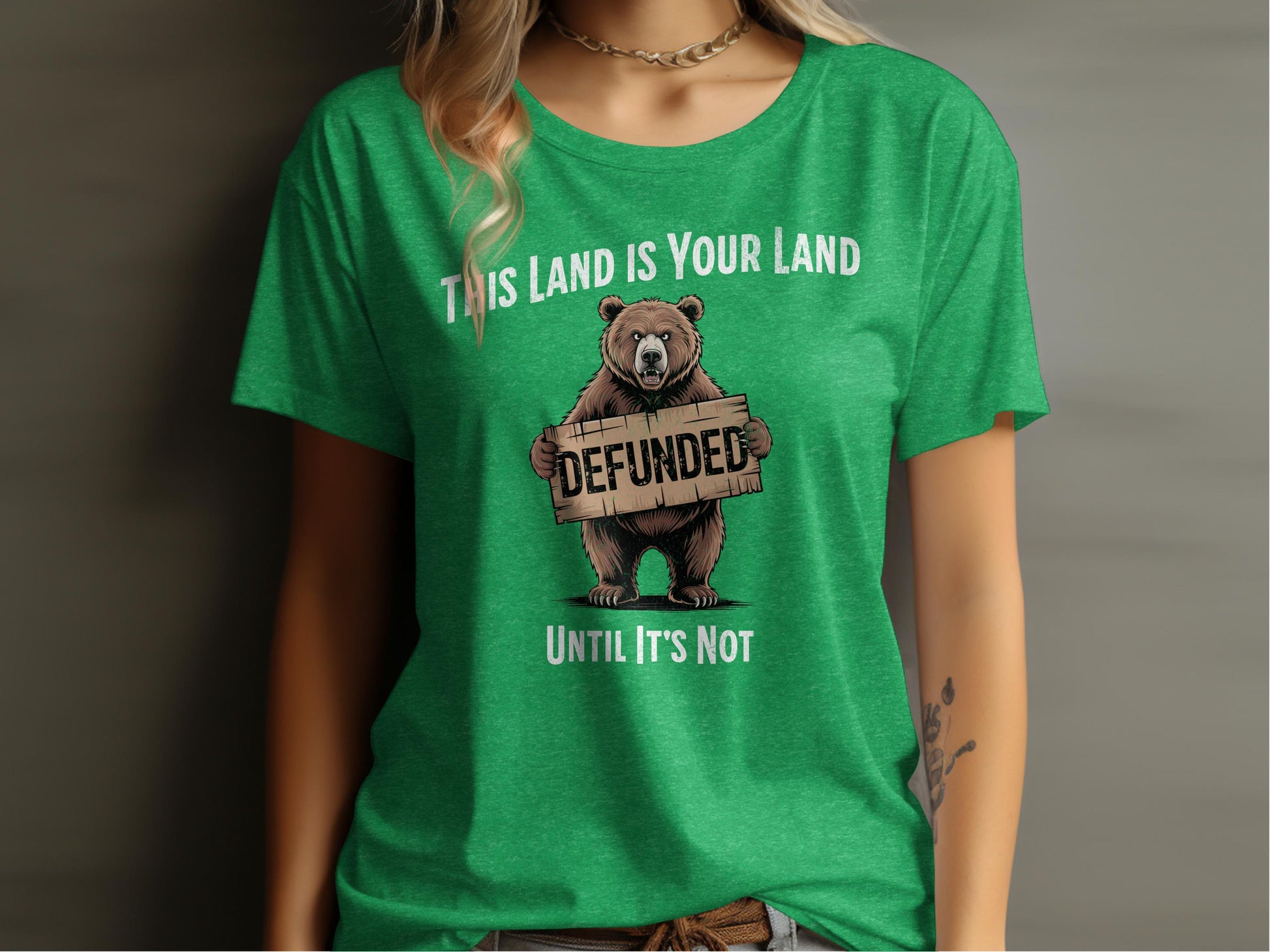 This Land Is Your Land Defunded Bear T-shirt product