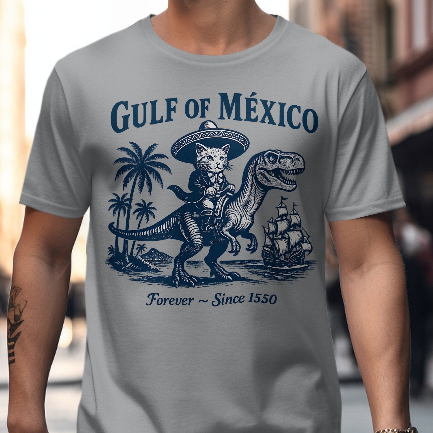 Gulf of Mexico T-Rex Rider Novelty Graphic Tee product