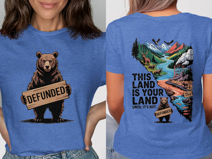 Defunded Bear This Land Is Your Land Graphic product