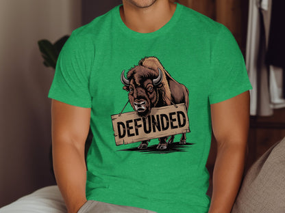 Defunded Buffalo Graphic Unisex Comfortable T-shirt product type